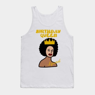 Funny Birthday Queen Squad Group Tank Top